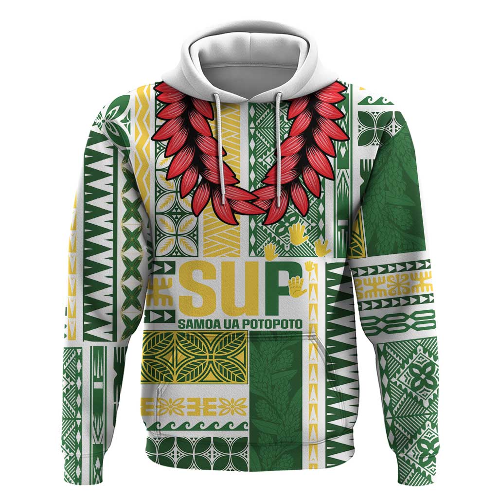 Samoa Uniting Party Hoodie SUP Est 2025 Siapo Pattern - Polynesian Pride