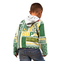Samoa Uniting Party Kid Hoodie SUP Est 2025 Siapo Pattern - Polynesian Pride