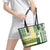 Samoa Uniting Party Leather Tote Bag SUP Est 2025 Siapo Pattern - Polynesian Pride