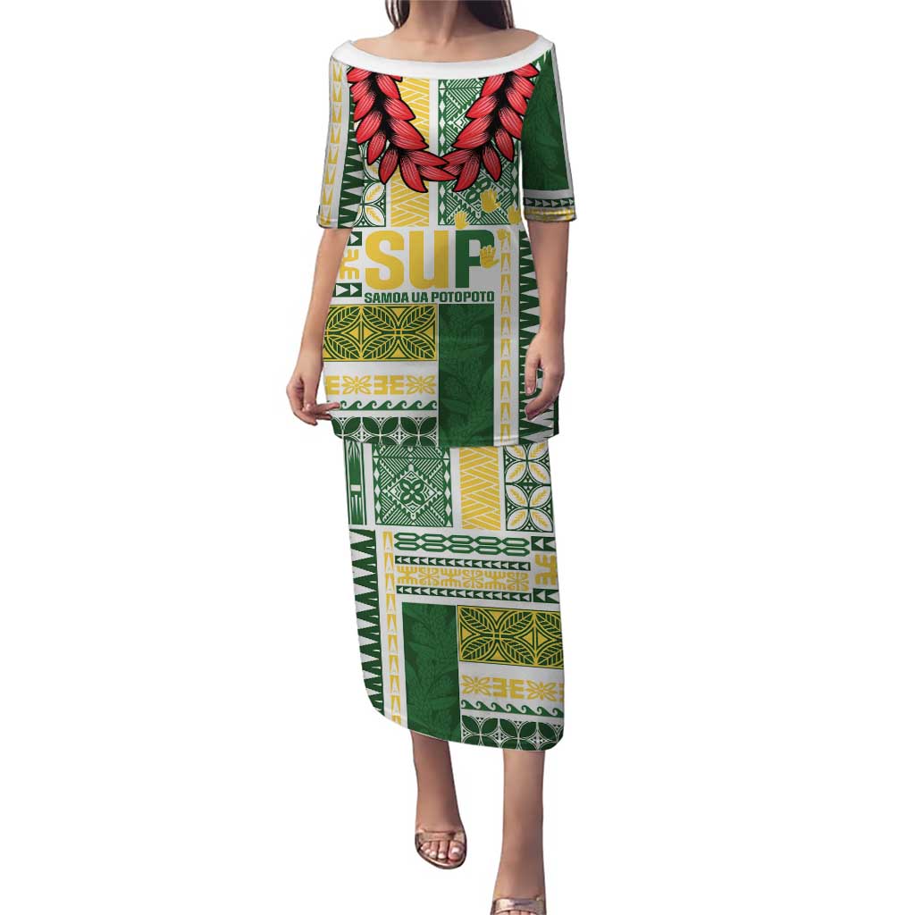 Samoa Uniting Party Puletasi SUP Est 2025 Siapo Pattern - Polynesian Pride