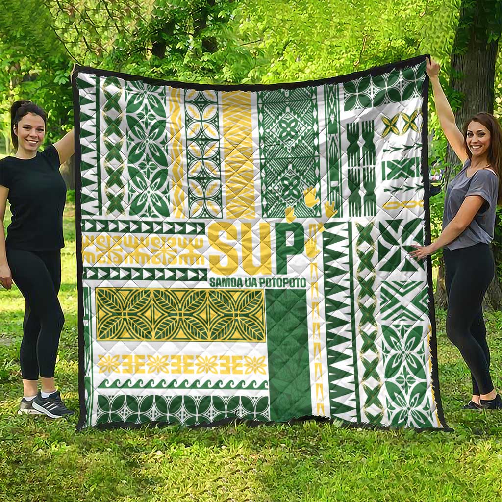 Samoa Uniting Party Quilt SUP Est 2025 Siapo Pattern LT14 - Polynesian Pride