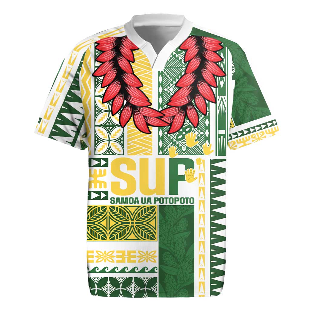Samoa Uniting Party Rugby Jersey SUP Est 2025 Siapo Pattern - Polynesian Pride