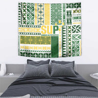Samoa Uniting Party Tapestry SUP Est 2025 Siapo Pattern - Polynesian Pride