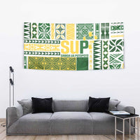 Samoa Uniting Party Tapestry SUP Est 2025 Siapo Pattern - Polynesian Pride