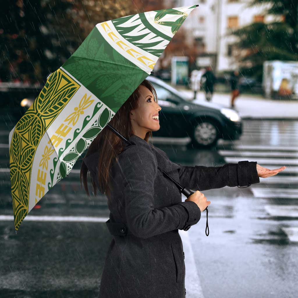 Samoa Uniting Party Umbrella SUP Est 2025 Siapo Pattern - Polynesian Pride