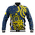 Niue Peniamina Gospel Day Baseball Jacket Unique Niean Hiapo LT14 Unisex Blue - Polynesian Pride
