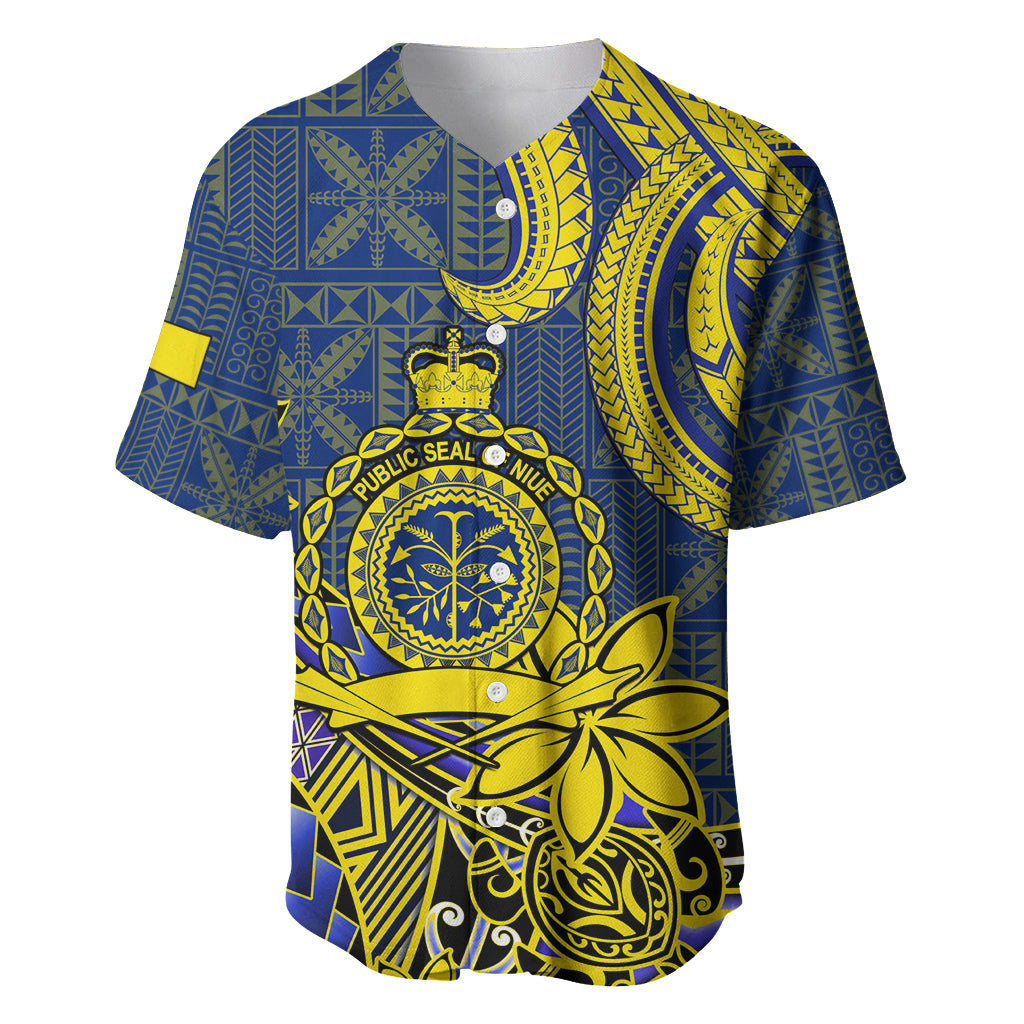 Niue Peniamina Gospel Day Baseball Jersey Unique Niean Hiapo LT14 Blue - Polynesian Pride