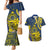 Niue Peniamina Gospel Day Couples Matching Mermaid Dress and Hawaiian Shirt Unique Niean Hiapo LT14 Blue - Polynesian Pride