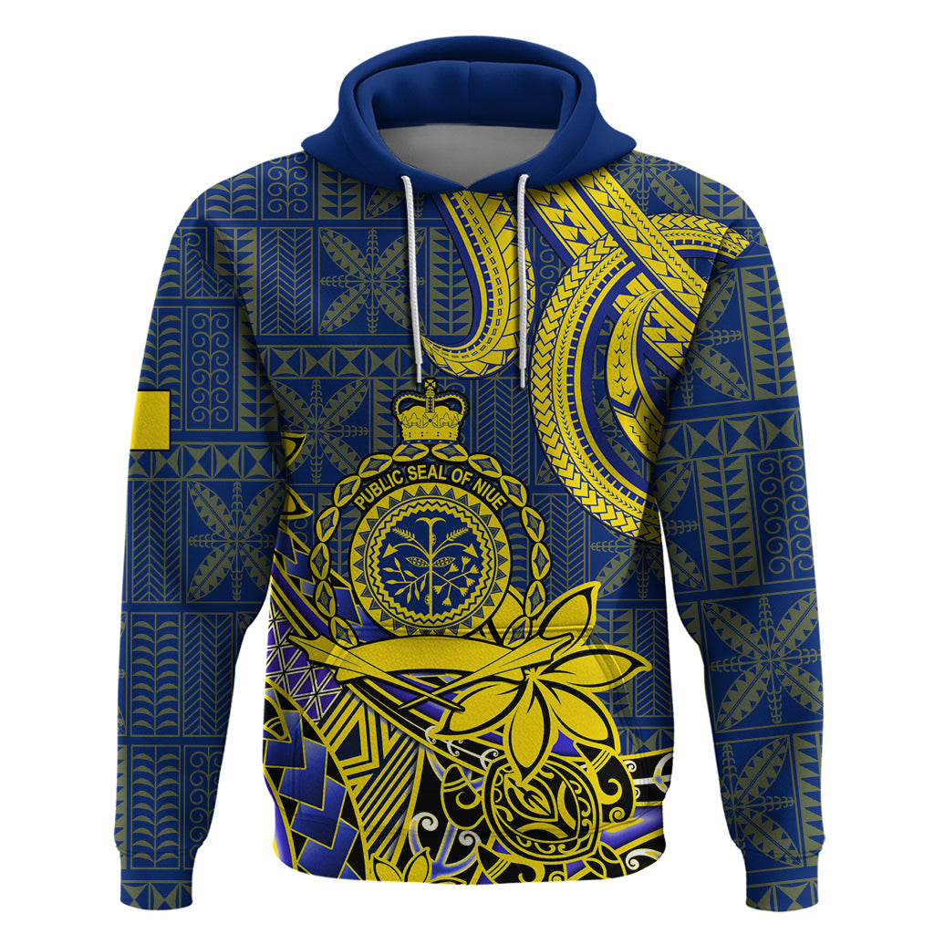 Niue Peniamina Gospel Day Hoodie Unique Niean Hiapo LT14 Blue - Polynesian Pride