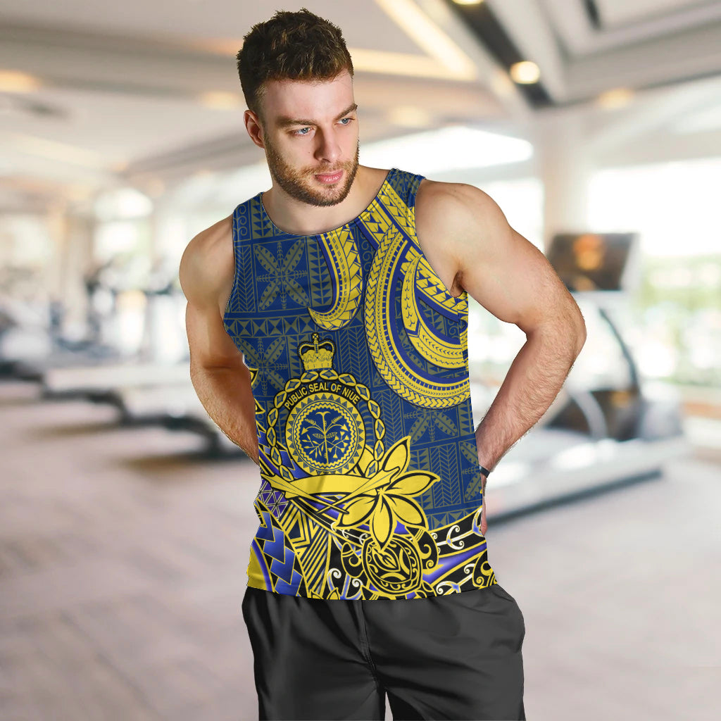 Niue Peniamina Gospel Day Men Tank Top Unique Niean Hiapo LT14 - Polynesian Pride