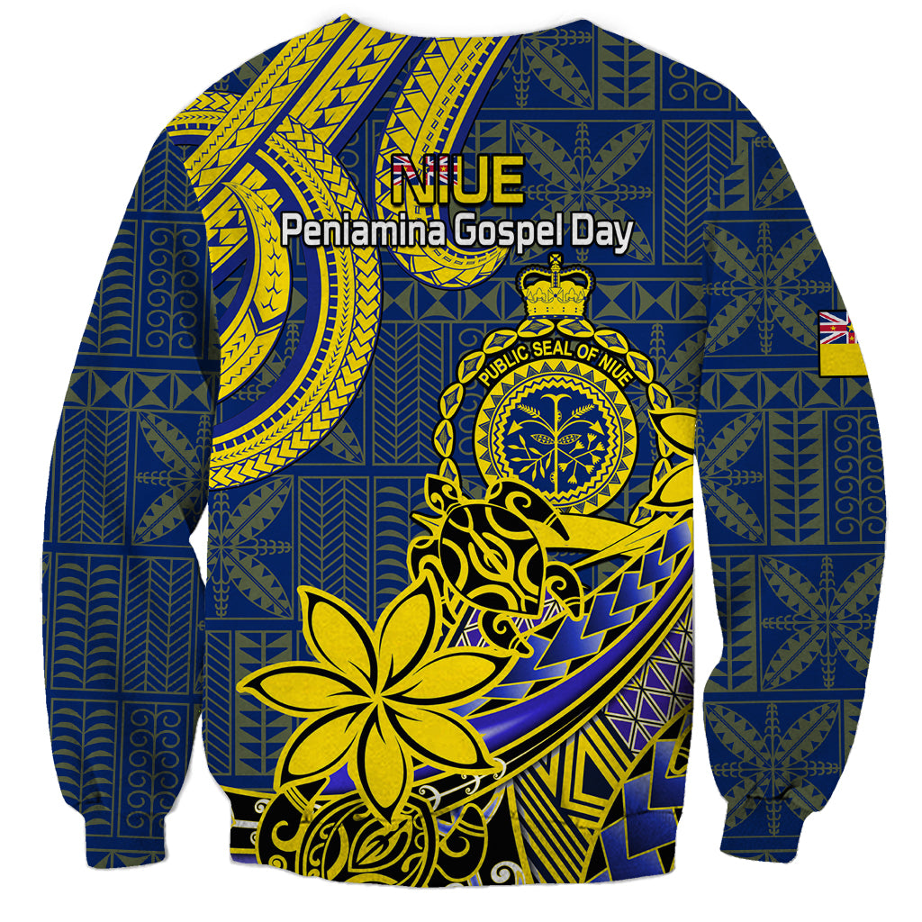 Niue Peniamina Gospel Day Sweatshirt Unique Niean Hiapo LT14 - Polynesian Pride