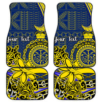 Personalised Niue Peniamina Gospel Day Car Mats Unique Niean Hiapo LT14 Blue - Polynesian Pride