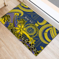 Personalised Niue Peniamina Gospel Day Rubber Doormat Unique Niean Hiapo LT14 - Polynesian Pride