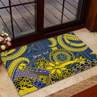 Personalised Niue Peniamina Gospel Day Rubber Doormat Unique Niean Hiapo LT14 - Polynesian Pride
