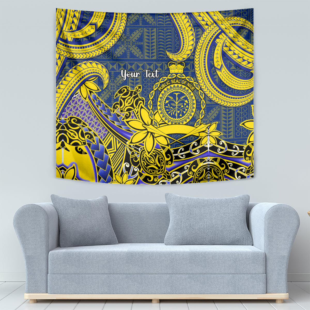 Personalised Niue Peniamina Gospel Day Tapestry Unique Niean Hiapo LT14 - Polynesian Pride