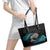 New Zealand Silver Fern Rugby Leather Tote Bag Pacific 2023 Kia Haka Kiwis With Maori Ta Moko LT14 - Polynesian Pride