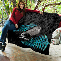New Zealand Silver Fern Rugby Quilt Pacific 2023 Kia Haka Kiwis With Maori Ta Moko LT14 - Polynesian Pride