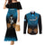 Custom Fiji Tapa Rugby Couples Matching Mermaid Dress and Long Sleeve Button Shirts Pacific 2023 Go Fijian Bati LT14 Blue - Polynesian Pride