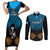 Custom Fiji Tapa Rugby Couples Matching Short Sleeve Bodycon Dress and Long Sleeve Button Shirts Pacific 2023 Go Fijian Bati LT14 Blue - Polynesian Pride