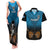 Custom Fiji Tapa Rugby Couples Matching Tank Maxi Dress and Hawaiian Shirt Pacific 2023 Go Fijian Bati LT14 Blue - Polynesian Pride
