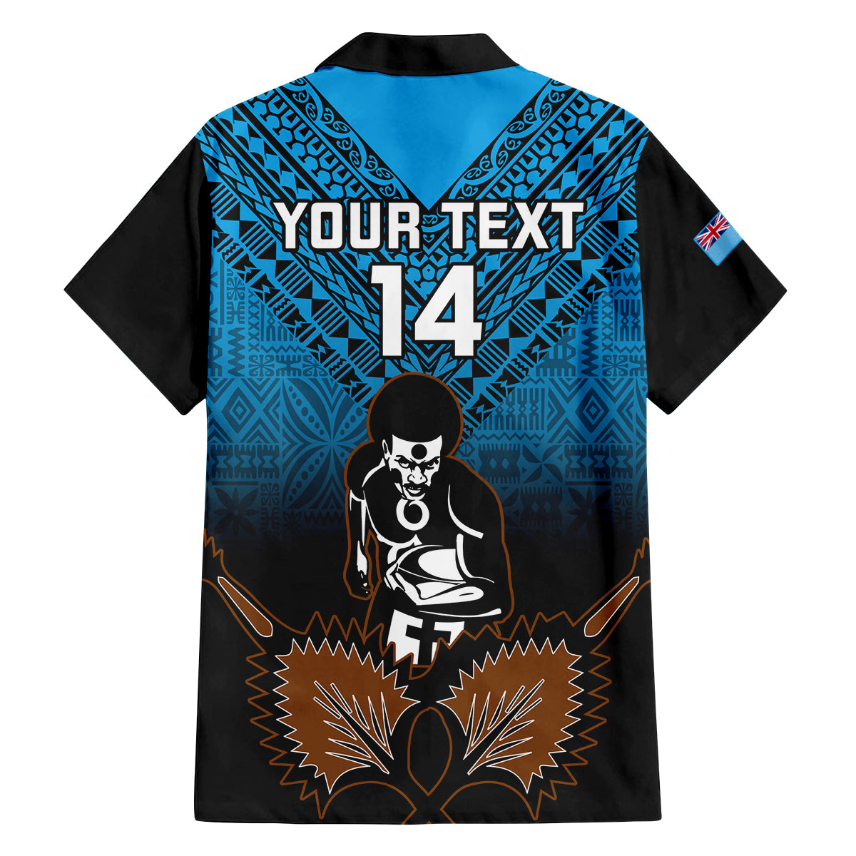 Custom Fiji Tapa Rugby Family Matching Off Shoulder Short Dress and Hawaiian Shirt Pacific 2023 Go Fijian Bati LT14 - Polynesian Pride