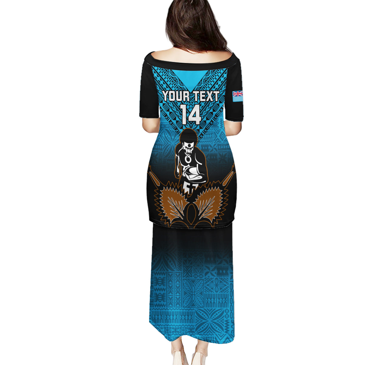 Custom Fiji Tapa Rugby Family Matching Puletasi Dress and Hawaiian Shirt Pacific 2023 Go Fijian Bati LT14 - Polynesian Pride