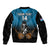 Custom Fiji Tapa Rugby Sleeve Zip Bomber Jacket Pacific 2023 Go Fijian Bati LT14 - Polynesian Pride