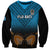 Custom Fiji Tapa Rugby Sweatshirt Pacific 2023 Go Fijian Bati LT14 Unisex Blue - Polynesian Pride