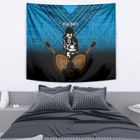 Fiji Tapa Rugby Tapestry Pacific 2023 Go Fijian Bati LT14 - Polynesian Pride
