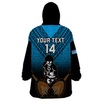 Custom Fiji Tapa Rugby Wearable Blanket Hoodie Pacific 2023 Go Fijian Bati LT14 - Polynesian Pride
