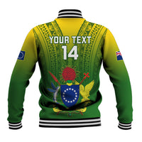 Custom Cook Islands Rugby Baseball Jacket Pacific 2023 Go The Kukis LT14 - Polynesian Pride
