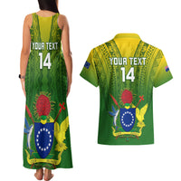Custom Cook Islands Rugby Couples Matching Tank Maxi Dress and Hawaiian Shirt Pacific 2023 Go The Kukis LT14 - Polynesian Pride