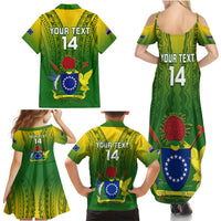 Custom Cook Islands Rugby Family Matching Summer Maxi Dress and Hawaiian Shirt Pacific 2023 Go The Kukis LT14 - Polynesian Pride