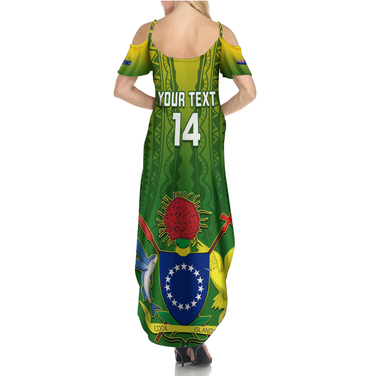 Custom Cook Islands Rugby Family Matching Summer Maxi Dress and Hawaiian Shirt Pacific 2023 Go The Kukis LT14 - Polynesian Pride