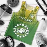 Custom Cook Islands Rugby Men Tank Top Pacific 2023 Go The Kukis LT14 Green - Polynesian Pride