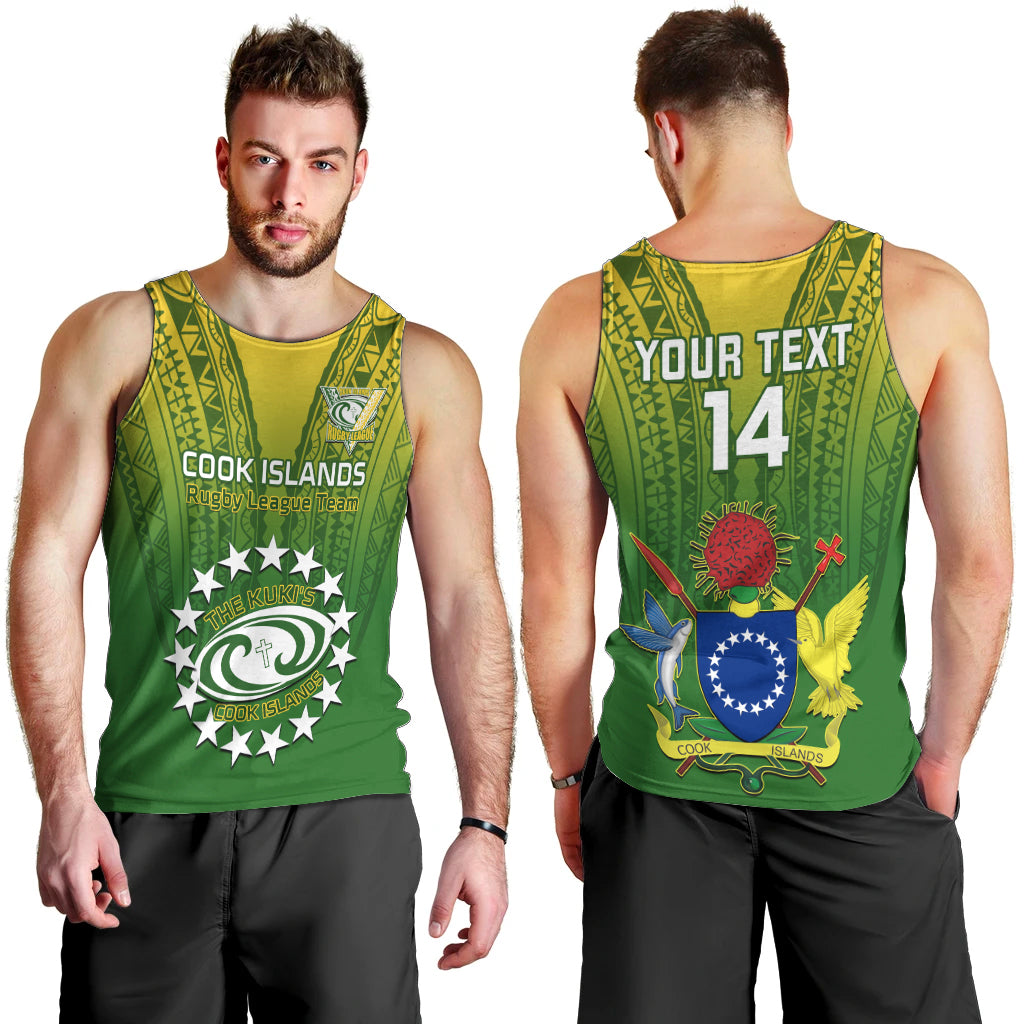 Custom Cook Islands Rugby Men Tank Top Pacific 2023 Go The Kukis LT14 - Polynesian Pride