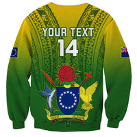 Custom Cook Islands Rugby Sweatshirt Pacific 2023 Go The Kukis LT14 - Polynesian Pride