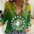Custom Cook Islands Rugby Women Casual Shirt Pacific 2023 Go The Kukis LT14 Female Green - Polynesian Pride