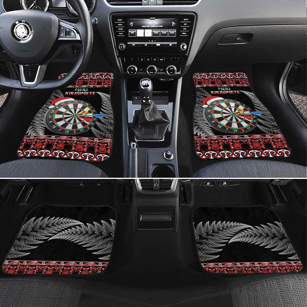 All I Want For Christmas Is Darts New Zealand Car Mats LT14 Set 4pcs Black - Polynesian Pride