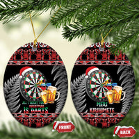 All I Want For Christmas Is Darts New Zealand Ceramic Ornament