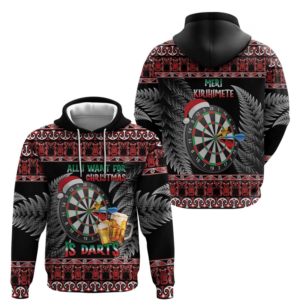 All I Want For Christmas Is Darts New Zealand Hoodie LT14 - Polynesian Pride
