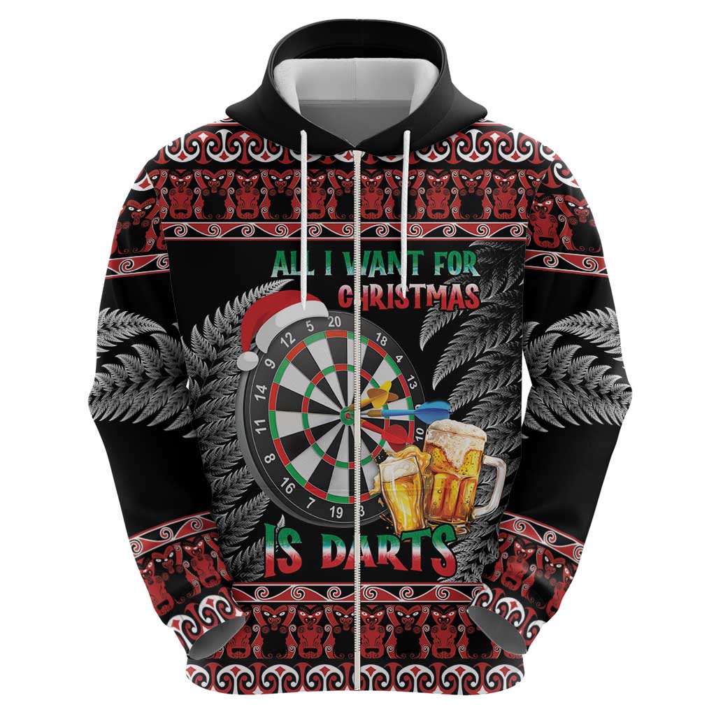 All I Want For Christmas Is Darts New Zealand Hoodie LT14 - Polynesian Pride