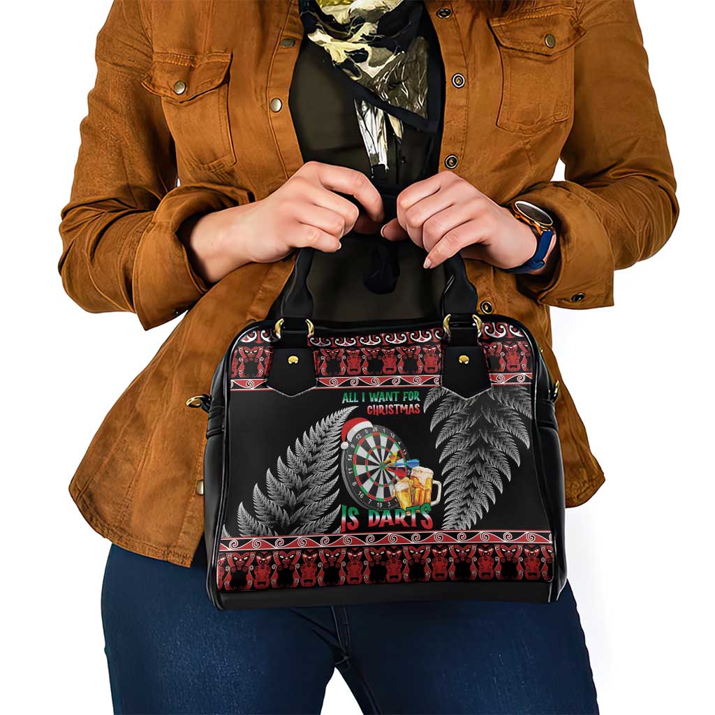 All I Want For Christmas Is Darts New Zealand Shoulder Handbag LT14 - Polynesian Pride
