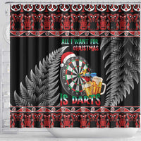 All I Want For Christmas Is Darts New Zealand Shower Curtain LT14 - Polynesian Pride