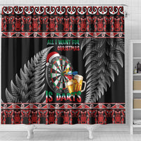 All I Want For Christmas Is Darts New Zealand Shower Curtain LT14 - Polynesian Pride
