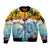 Aloha Hawaii Dolphins Sleeve Zip Bomber Jacket Heart Of The Ocean Tropical Summer Vibes LT14 Unisex Blue - Polynesian Pride