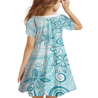 Polynesia Dolphins Family Matching Short Sleeve Bodycon Dress and Hawaiian Shirt Valentine Day Floral Polynesian - Vintage Dark Cyan LT14 - Polynesian Pride