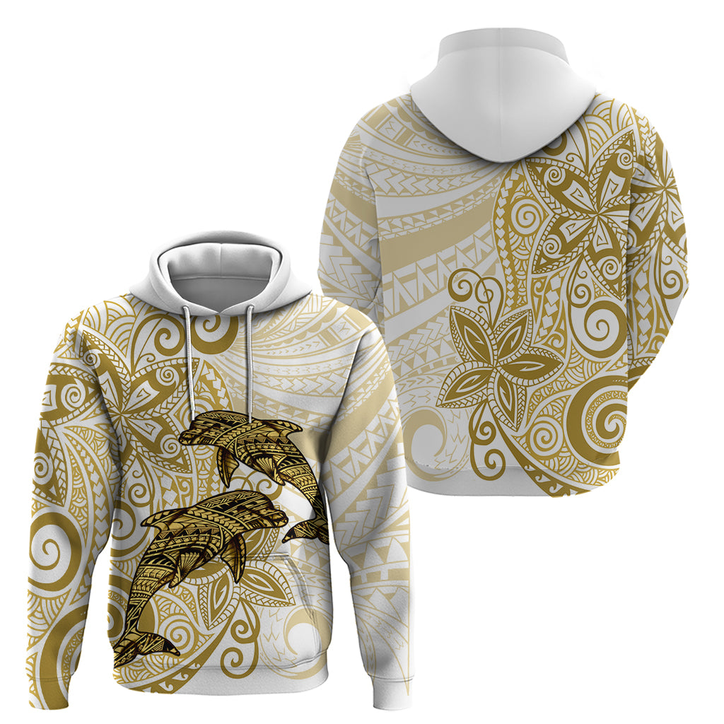 Polynesia Dolphins Hoodie Valentine Day Floral Polynesian - Vintage Brown LT14 - Polynesian Pride