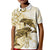 Polynesia Dolphins Kid Polo Shirt Valentine Day Floral Polynesian - Vintage Brown LT14 Kid Brown - Polynesian Pride