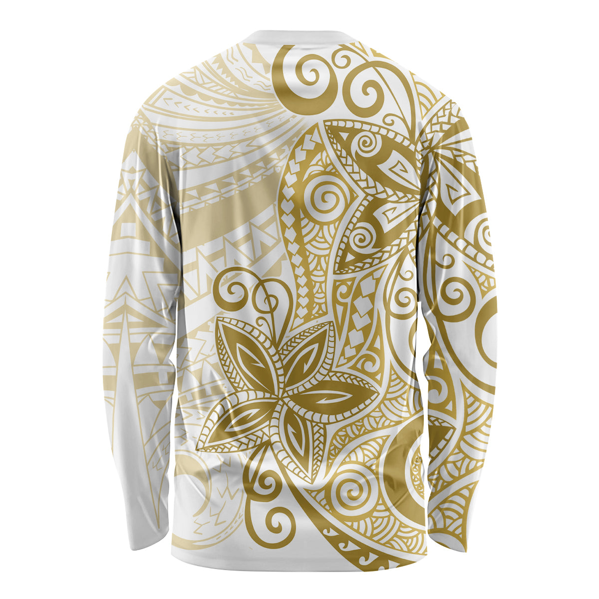 Polynesia Dolphins Long Sleeve Shirt Valentine Day Floral Polynesian - Vintage Brown LT14 - Polynesian Pride